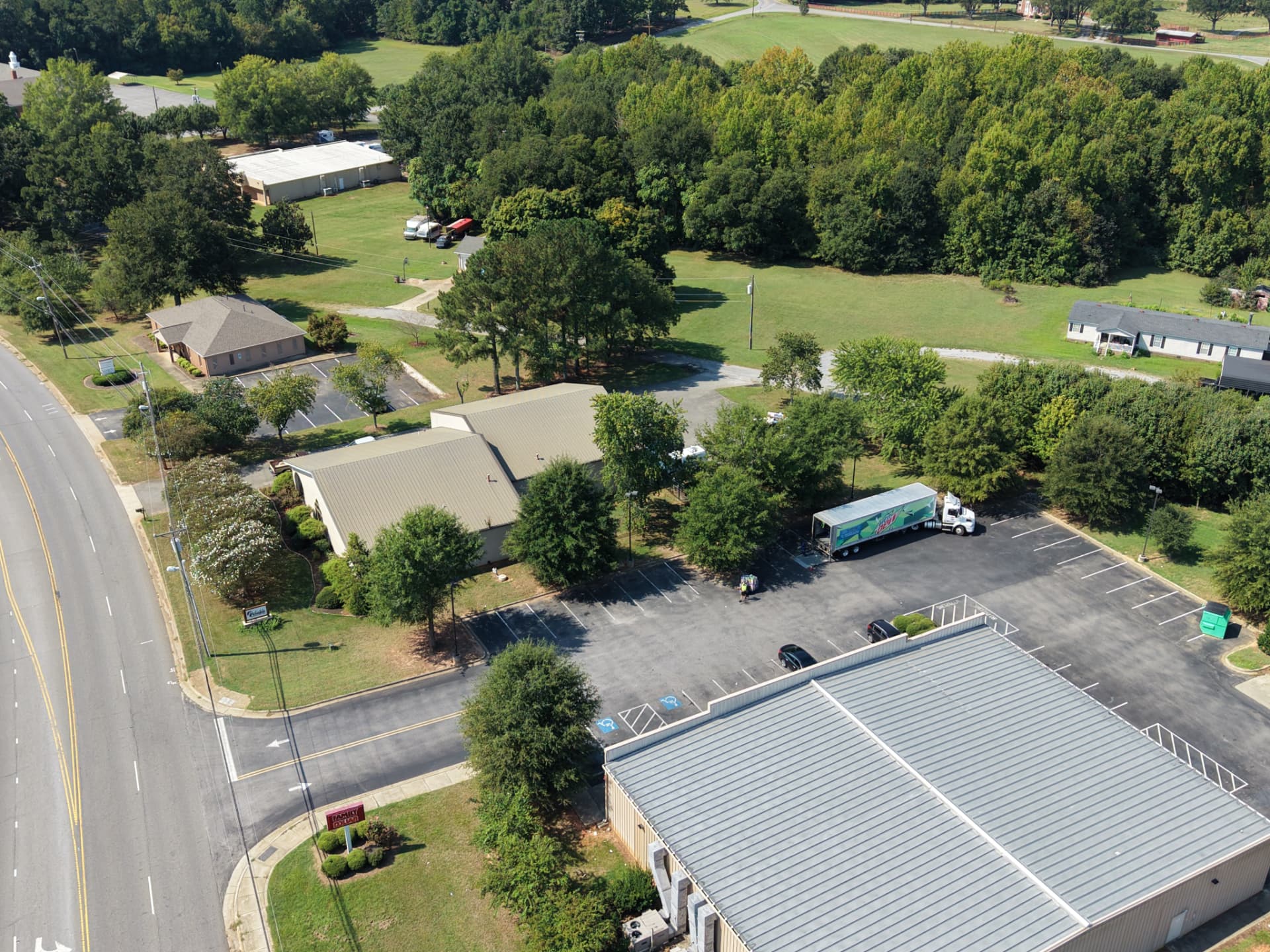1241 Fallston Rd — Aerial — adjoining retail